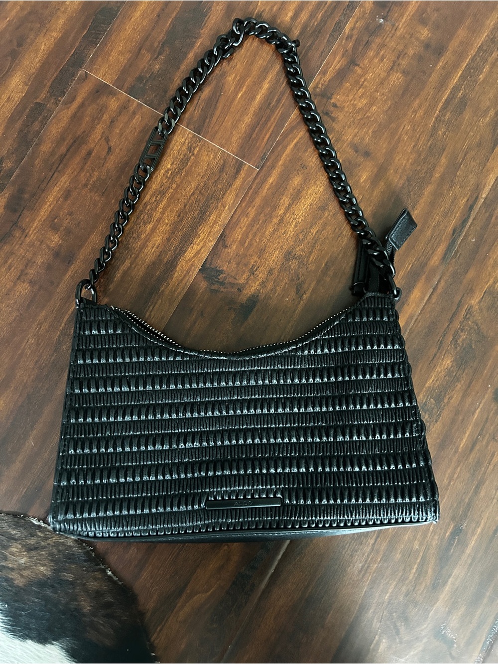 Aldo Black Quilted Chain Shoulder Bag